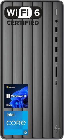 HP i5 Envy Tower Desktop, 13th Gen Intel i5-13400, Intel UHD Graphics 730, 32GB RAM, 1TB SSD, Wi-Fi 6, HDMI, RJ-45, 3-in-1 Memory Card Reader, Wired KB & Mouse, Windows 11 Home, Black in Saudi Arabia