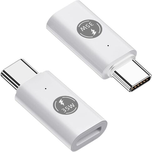 محول AreMe 2 Pack USB C لكابل iPhone، محول PD 35W للشحن السريع من النوع C متوافق مع سلسلة iPhone 16/15 وiPad Air/Pro والمزيد in Kuwait