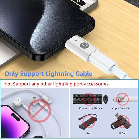 محول AreMe 2 Pack USB C لكابل iPhone، محول PD 35W للشحن السريع من النوع C متوافق مع سلسلة iPhone 16/15 وiPad Air/Pro والمزيد in Kuwait