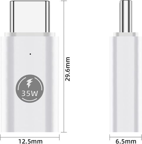 محول AreMe 2 Pack USB C لكابل iPhone، محول PD 35W للشحن السريع من النوع C متوافق مع سلسلة iPhone 16/15 وiPad Air/Pro والمزيد in Kuwait