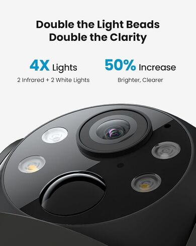 ieGeek Solar Security Cameras Wireless Outdoor, 2K WiFi Outside Cameras for Home Security, Battery Powered 3MP Surveillance Cam with 360°PTZ Color Night Vision, Smart Motion Sensor, Works with Alexa in Kuwait