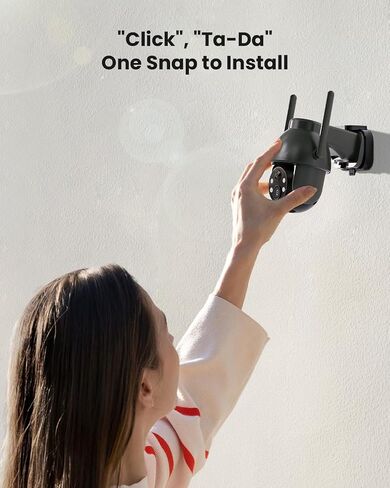 ieGeek Solar Security Cameras Wireless Outdoor, 2K WiFi Outside Cameras for Home Security, Battery Powered 3MP Surveillance Cam with 360°PTZ Color Night Vision, Smart Motion Sensor, Works with Alexa in Kuwait