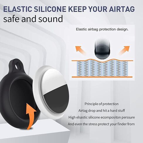 حامل سلسلة مفاتيح Airtag متعدد الألوان لجراب Apple Airtag، محفظة من السيليكون AirTags Hodler متوافق مع 2021 Air tag Apple، ملحقات حافظة محفظة Air Tag Keyring، مكتشف العناصر أسود/أزرق/وردي/أبيض in Saudi Arabia