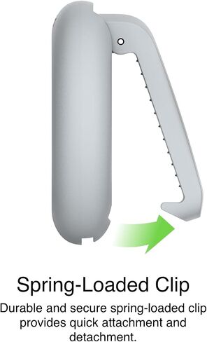 حافظة Belkin Apple AirTag مع مشبك، حافظة حماية آمنة مع سلسلة مفاتيح، حلقة مفاتيح، ملحقات مع حماية من الخدش - رمادي داكن in Saudi Arabia