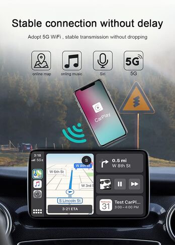 Wireless CarPlay Adapter, CarPlay Dongle for OEM Wired CarPlay Cars, Convert Wired to Wireless CarPlay Adapter, Support Online Update Plug & Play Easy Use Fit for Cars from 2015 & iPhone iOS 10+ White in Saudi Arabia