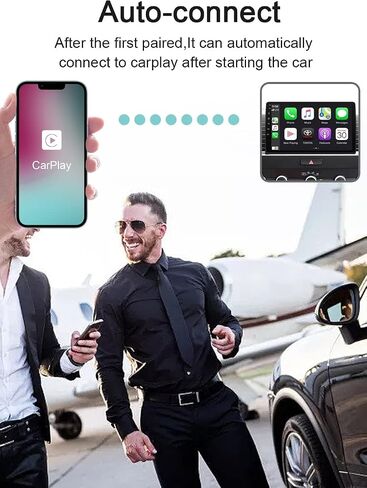 Wireless CarPlay Adapter, CarPlay Dongle for OEM Wired CarPlay Cars, Convert Wired to Wireless CarPlay Adapter, Support Online Update Plug & Play Easy Use Fit for Cars from 2015 & iPhone iOS 10+ White in Saudi Arabia