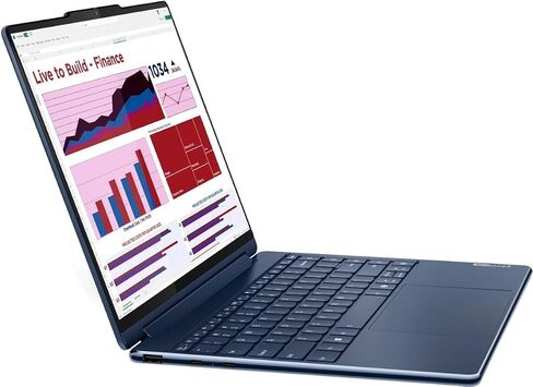 كمبيوتر محمول Lenovo Yoga 9i Business 2 في 1 بشاشة لمس 14.0 بوصة OLED 2.8K (Intel Ultra 7-155H، 16 جيجابايت LPDDR5X، 2 تيرابايت M.2 PCIe SSD، قلم نشط، لوحة مفاتيح بإضاءة خلفية، بصمة الإصبع، Win 11 Home) (متجدد) in Saudi Arabia
