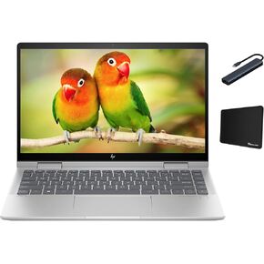 HP Envy 2-in-1 Laptop, 14 inch FHD IPS Touchscreen Display, 13th Gen Intel 10-Core i5-1335U, 8GB RAM, 2TB SSD, Backlit KB, Fingerprint Reader, HDMI, Silver with Accessories
