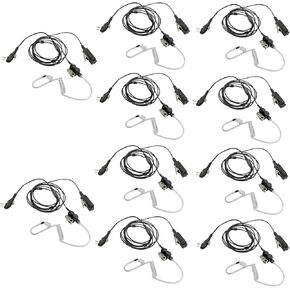 10 Pcs BD502i BD552i Acoustic Tube Earpiece Walkie Talkie Headset with PTT Mic for HYT Hytera PD562 PD402 PD482 PD502i PD402i PD482i PD562i TC-508 TC-580 TC-610 RCA RDR2500 2550 2600 XR150
