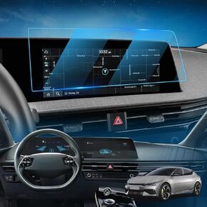 LFOTPP 2P EV6 Screen Protector Plastic for 2022 2023 2024 K i a EV6 [Wind/GT-Line/GT] 12.3 Inch Central Touchscreen 2022-2024 EV6 Accessories Infotainment Anti-Scratch HD