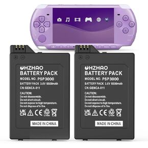 2 حزمة بطارية PSP 3000 قابلة لإعادة الشحن بقدرة 5500 مللي أمبير في الساعة، 2024 ترقية جديدة لبطارية 3.6 فولت عالية السعة لوحدة التحكم PSP 3000 / PSP Slim 2000 PSP-S110، PSP-2001، PSP-3000، PSP-3001 PSP Slim Console إلخ in Kuwait