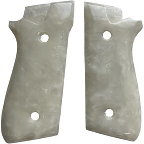 New Handmade reproductive White Pearl Resin Grips Compatible with Taurus Pt-92/Pt-99/Pt100/Pt101 (Full Size & Decorcker Version) #PT92-01