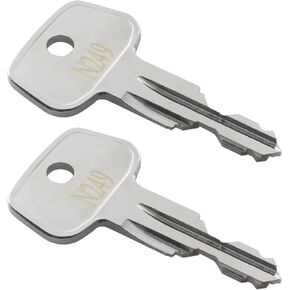 Car Rack Replacement Key N249 (2 Pcs) Fits for Thule Compatible Roof Racks, Cargo Box, Carriers, Crossbars Code N249