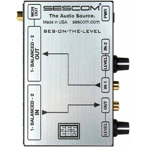 Sescom SES-ON-THE-LEVEL RCA إلى محول مستوى الصوت XLR مع عناصر التحكم في المستوى من Sescom in Kuwait