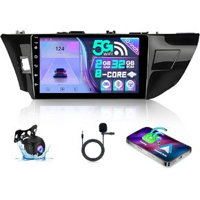 8 Core Car Radio for Toyota Corolla 2014-2016 Support JBL 5Ghz WiFi 10.1 Inch Touch Screen Car Stereo with Carplay Android Auto Bluetooth 48 EQ GPS Mirror Link Backup Camera 4+32 G