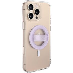 Miracase Magnetic Phone Grip,Compatible with Magsafe,Lightweight Design(0.97 OZ),Soft Silicone Material,for iPhone 16/15/14/13/12 Series(Blink Pink)