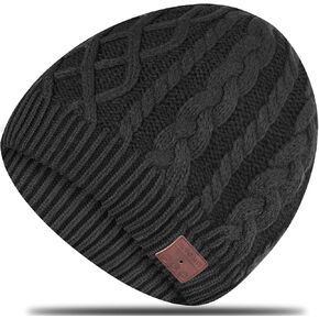 Wireless Beanie Hat Women Men Unisex Musical Beanie Hat Winter Warm Cap with Over Ear Headset Headphones Earphone Speaker Beanie Hat