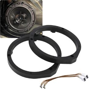 Sporacingrts 6.5" Car Door Speaker Adapter with Harness Combination Mounting Plates Spacer Ring Compatible with Honda Accord 2008-2019