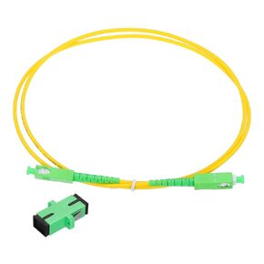 MECCANIXITY 1Pcs 15M(49.2Ft) SC/APC to SC/APC Fiber Optic Patch Cable Single Mode Simplex Cable with SC/APC Coupler LSZH Jumper Fiber Optical for Network Transceiver Instrumentation,OS2 Grade