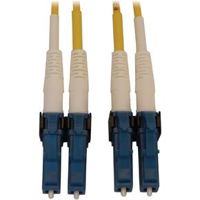 Tripp Lite Switchable Fiber Patch Cable, Single Mode Duplex, LC to LC, 9/125 OS2, 400 GbE, Yellow, LSZH Jacket, 7 Meters / 23 Feet, Lifetime Limited Manufacturer's Warranty (N370X-07M)