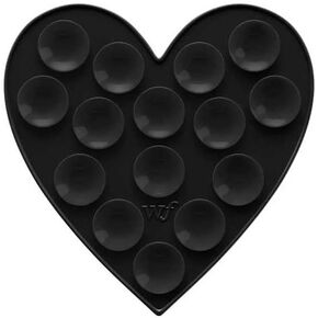 Wildflower Cases - Black Heart Stickeez, Compatible with Apple iPhones | Pink Trendy Cute Viral - Durable, Easy to Attach, Lightweight, Reusable, Double-Sided Suction, Women-Owned Small Business