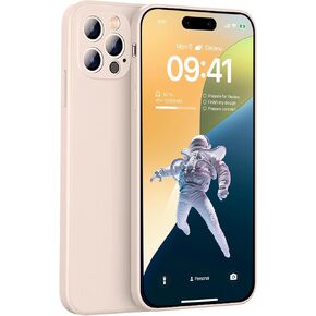 Slim Liquid Silicone for iPhone 15 Pro Max Phone Case, Shockproof Soft Gel Rubber Protective Cover, Solid Color Design Smooth for iPhone 15 Pro Max Full Body Cases Covers, Light Purple