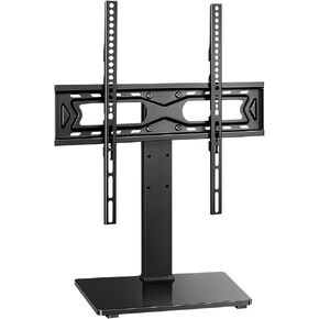 FURWOO Universal TV Stand for Table Living Room with Tempered Glass Base, Min 75x75, Max 400x400mm
