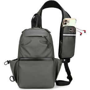 Waterproof Sling Backpack Crossbody Sling Bag for Women Men, Multipurpose Travel Hiking Adjustable Chest Bag Casual Daypack with Phone Pocket