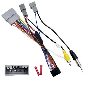 16Pin ISO Aftermarket Radio Harness Adapter for Honda 2013-2020 with Radio Antenna Adapter, 16Pin Android Car Stereo Wiring Harness with RCA Input Cable for Honda Odyssey Accord Fit CR-V Civic