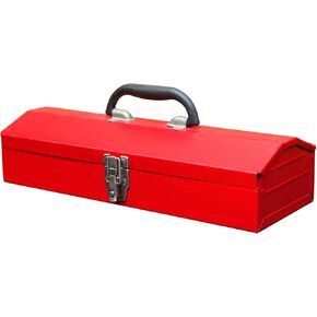 BIG RED Plastic Tool Box Organizer & Durable Tool Storage Box: Portable Removable Tray and Alum Alloy Handle Tool Box with 2 Metal Snap Lock for Enhanced Security,Torin,ATRJH-9019R,18-Inch, Black