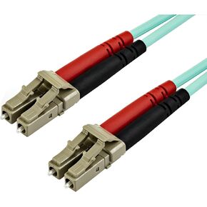 StarTech.com 15m (50ft) LC/UPC to LC/UPC OM3 Multimode Fiber Optic Cable, Full Duplex 50/125, 100G, LSZH Fiber Jumper Cord