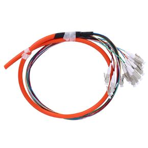 Hilitand Fiber Optic Cables Fiber Pigtail Cable Multimode 12-Cores LC/UPC-62.5/125 with PVC Outer Shell for Networks