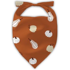 1 PCS Fall Dog Bandanas, Thanksgiving Pumpkin Brown Reversible Dog Bandana, Thanksgiving Pumpkin Dog Bandana, Fall Scraf for Medium, Large Dogs Costume Accessories