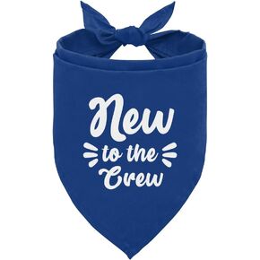 New to The Crew Dog Bandana, Funny Cute Dog Bandana, New Puppy Reveal Dog Bandana, Pet Dog Triangle Scarf, New Dog Announcement Photo Prop, Dog Bandana for Small Medium Dogs (D116)