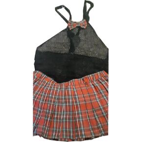 Sexy Roleplay Lingerie Skirt Sexy Lingerie for Women Set Snap Crotch Bodysuit and Mini Skirt