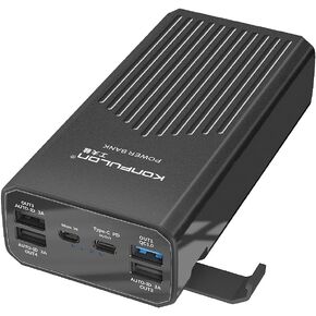 Power Bank 40000mah Portable Charger 20W USB-C Battery Pack with 5 Outputs & 2 Inputs External Battery Cell Phone Charger with Phone Holder Compatible with iPhone 12, MacBook Pro and Samsung