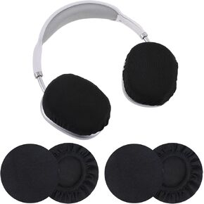 2 Pairs Headphone Covers, Washable Headphone Ear Covers Stretchable Headphone Covers for Ears Black Headset Ear Covers Earphone Covers Headphone Ear Covers Replacement