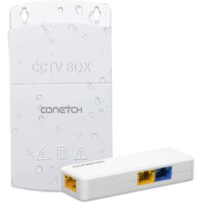 Outdoor PoE Extender, 3 Port (1 PoE+Port, 1 PoE++ Port, 1 Uplink Port), IEEE802.3af/at/bt Support, bt 60W High Power, AI Watchdog, Plug & Play, 6KV Lightning Protection,10/100 Mbps Adaptive