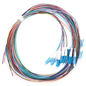 Fiber Optic Clothing, 12 Strand Fiber Optic Pigtail LC/UPC Single Mode Low Insertion Loss 1.5m