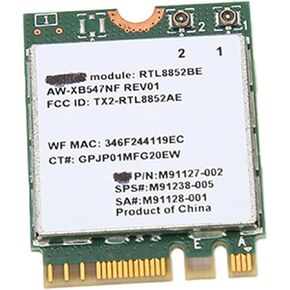 بطاقة الشبكة RTL8852BE، نطاق 2.4G/5G، 1800 ميجا بت في الثانية، BT 5.2، تدعم MU MIMO، forfor for ISUS for MSI for Clevo for Terransforce لأجهزة الكمبيوتر