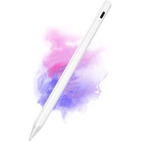 Stylus Pen for iPad with Palm Rejection, Oblique Painting and Magnetic Attraction Design, Pencil for iPad with Dual Touch Function, Pencil Compatible with Apple iPad (2018-2021) for Writing/Drawing