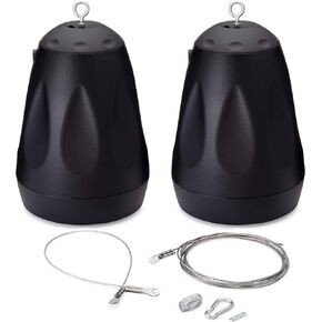 Pure Resonance Audio PD6 6.5" Weather-Resistant Pendant Speakers (2 Speakers, Black)