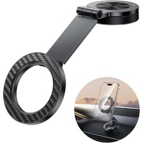 SYNCWIRE for MagSafe Car Mount - [360° Rotation] Magnetic Phone Holder for Car, Adjustable Metal Arm, Car Magnet Phone Mount for Dashboard, Car Accessories Fit iPhone 16 15 14 13 Pro Max &All Phones