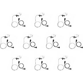 10 Pack BCT15-M1 Commercial-Grade Surveillance Style Earphone with Lapel PTT Microphone Compatible with Motorola CP200D CP100D R2 DEP450 BPR40D CP200 CP185 BPR40 Yaesu FT-65 FT-25 FT-4X/V in Saudi Arabia