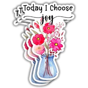 (3pcs) I Choose Joy Sticker for Tumbler Water Bottles Laptops Phones Kindle Jesus Christian Inspirational Quote Vinyl Decals-2.1x3