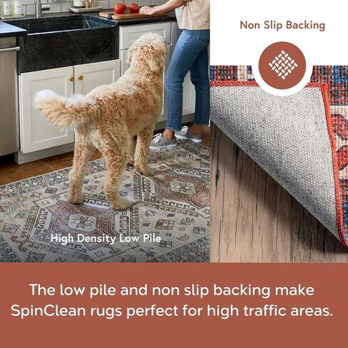 nuLOOM Stella Machine Washable Traditional Tribal Ultra Thin Runner Rug, 2' 6" x 10', Rust in Saudi Arabia