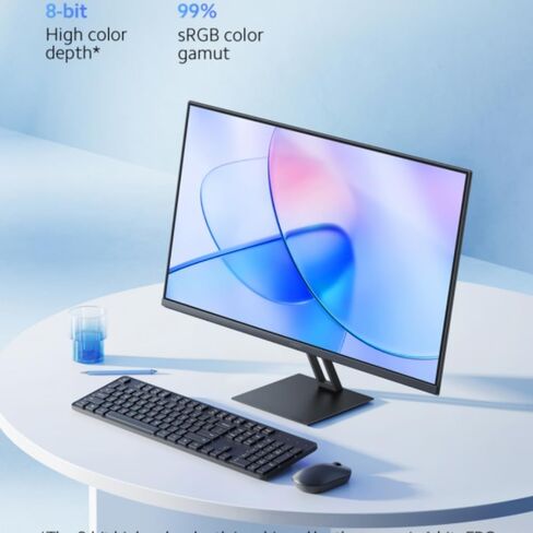Xiaomi A27i 27 inch Monitor, 100Hz high Refresh Rate, IPS Hard Screen, 7.5mm Ultra-Slim Body, 1080p FHD Resolution, ∆Е<2 Factory Color Calibration for Each Screen, DP 1.4 Supported and Easy mounting in Kuwait