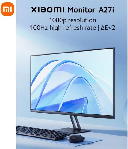 Xiaomi A27i 27 inch Monitor, 100Hz high Refresh Rate, IPS Hard Screen, 7.5mm Ultra-Slim Body, 1080p FHD Resolution, ∆Е<2 Factory Color Calibration for Each Screen, DP 1.4 Supported and Easy mounting in Kuwait
