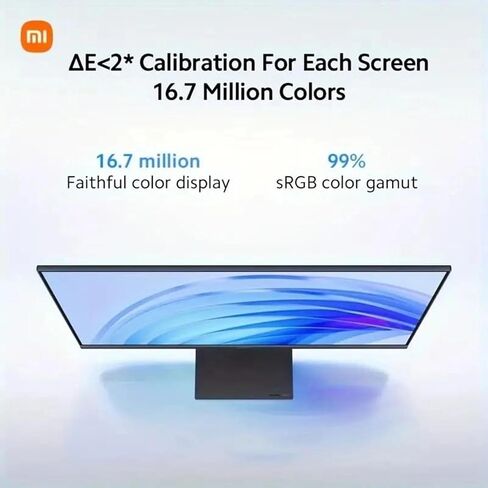 Xiaomi A27i 27 inch Monitor, 100Hz high Refresh Rate, IPS Hard Screen, 7.5mm Ultra-Slim Body, 1080p FHD Resolution, ∆Е<2 Factory Color Calibration for Each Screen, DP 1.4 Supported and Easy mounting in Kuwait