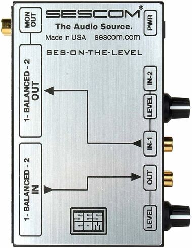 Sescom SES-ON-THE-LEVEL RCA to XLR Audio Level Converter with Level Controls-by-Sescom in Saudi Arabia